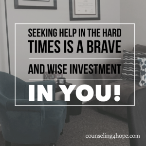 counselor/therapist investment in you