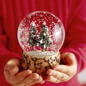 A snow globe helps us visualize how to settle the chaos. It is a common mindfulness practice.